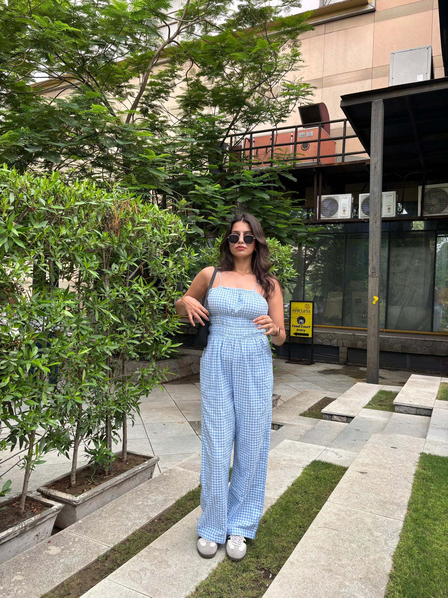 Plaid Jumpsuit