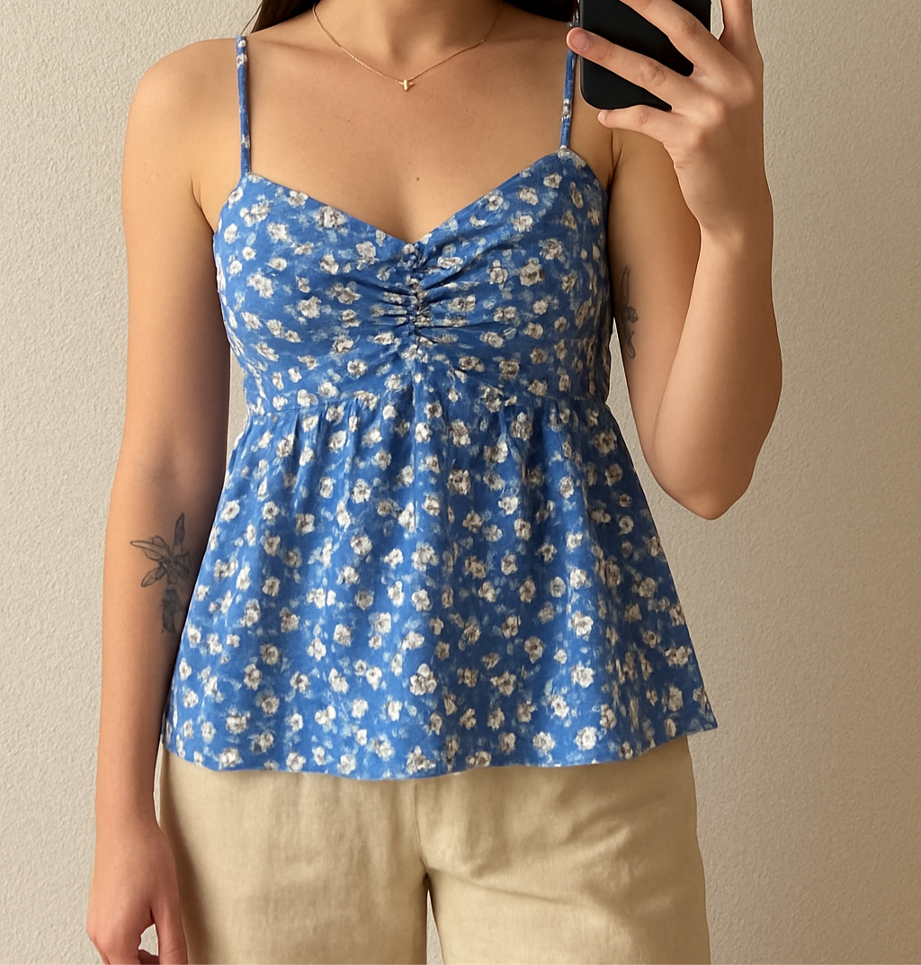 Floral Strap Top