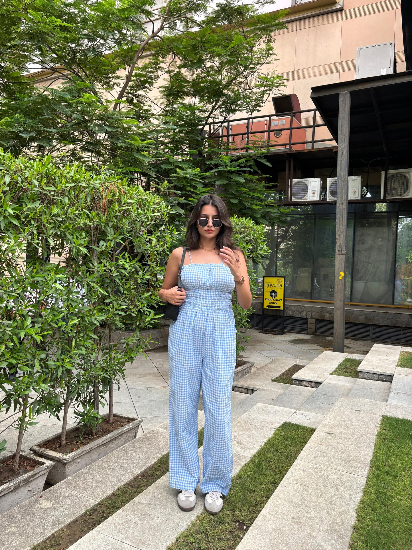 Plaid Jumpsuit