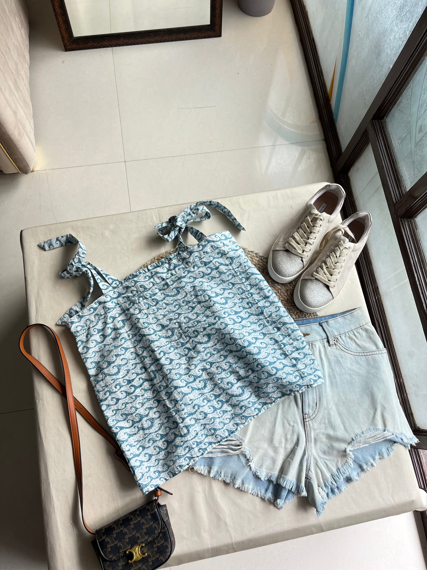 Printed Summer Knot Top