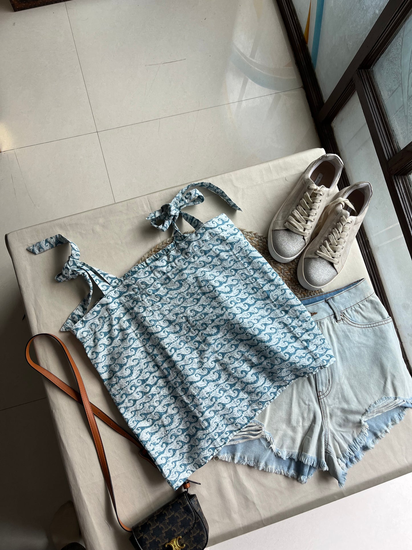 Printed Summer Knot Top