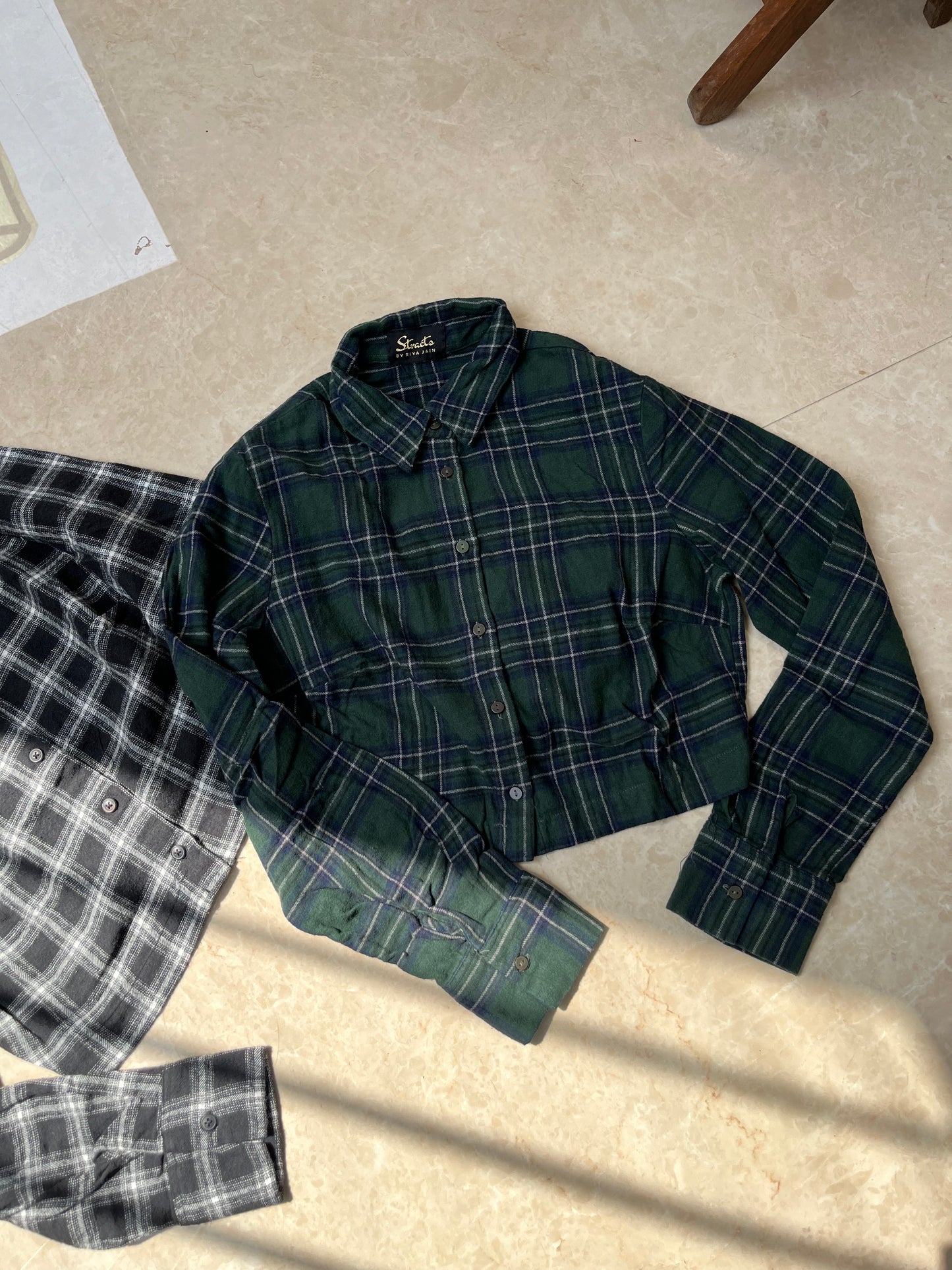 Cropped Check Shirt