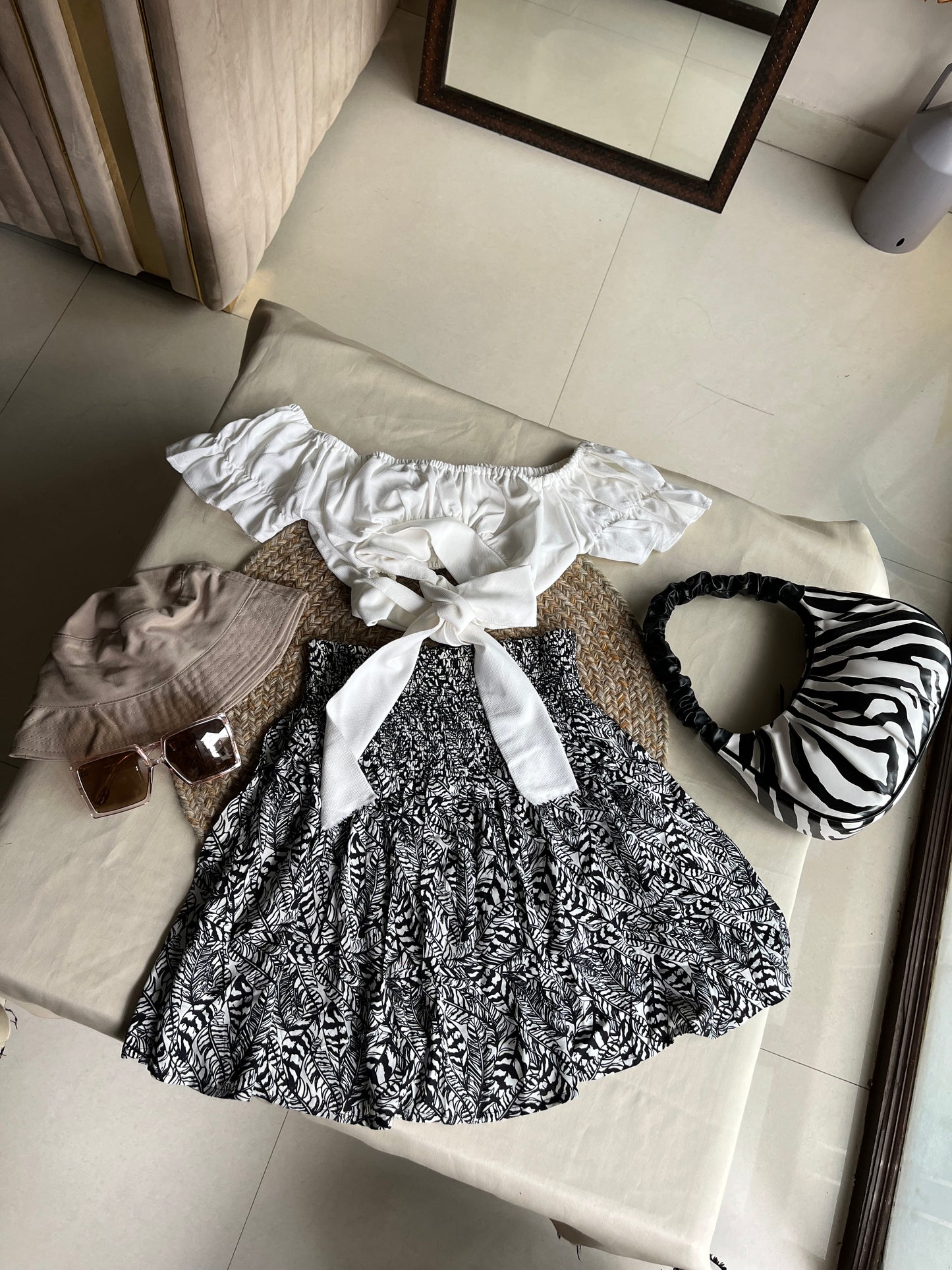 Frill Floral Skirt