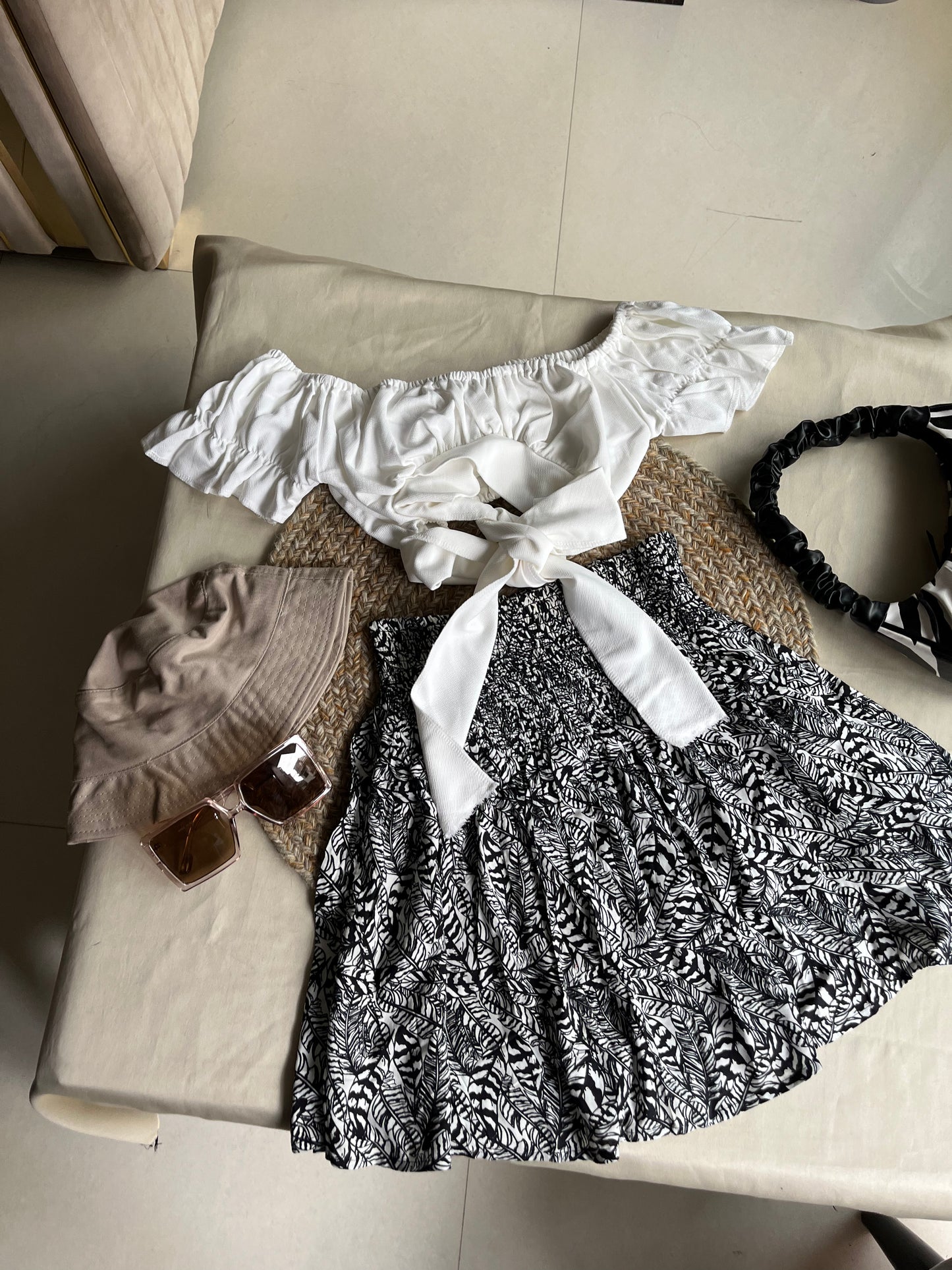 Frill Floral Skirt