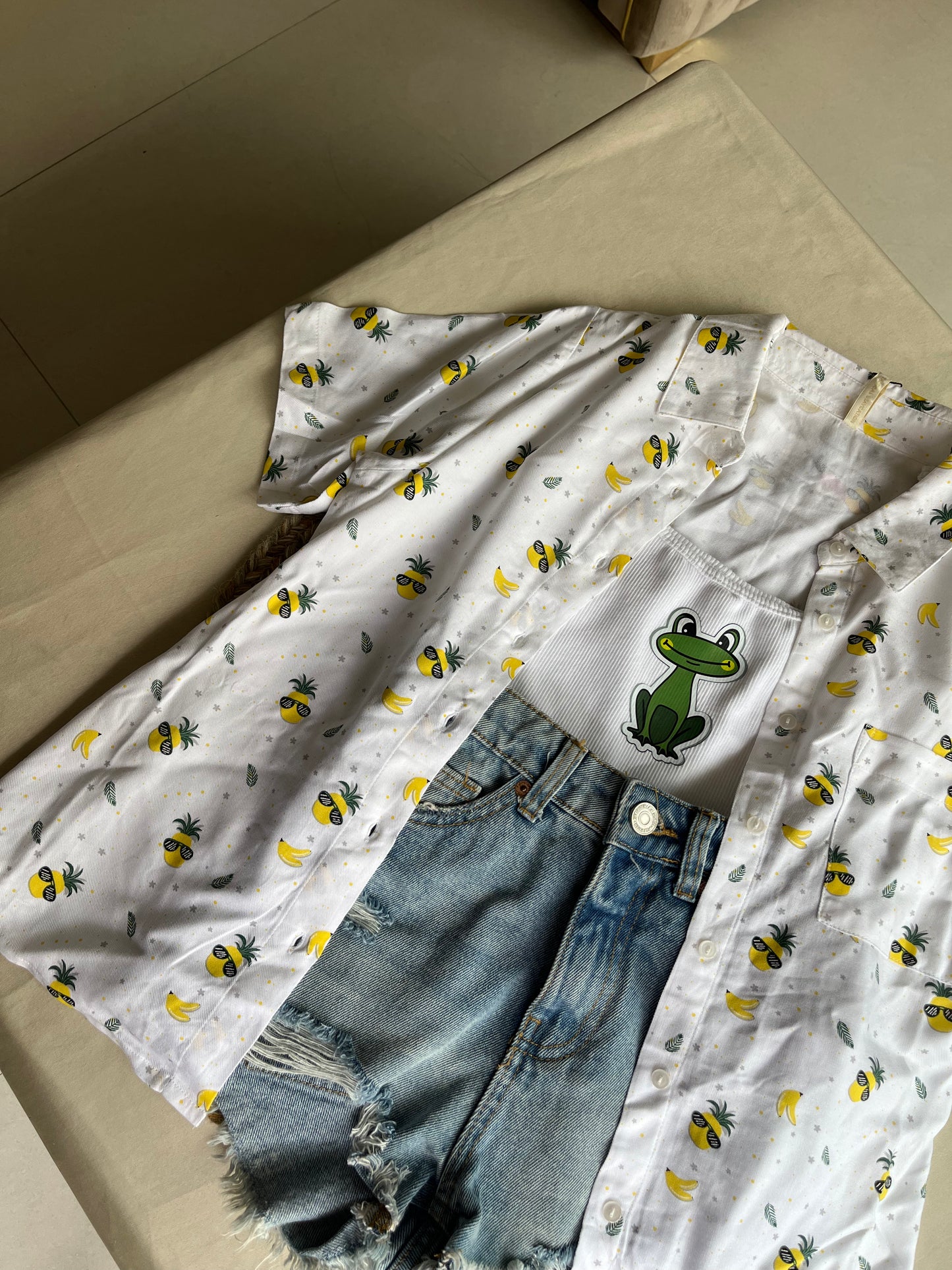 Print Crop Shirt