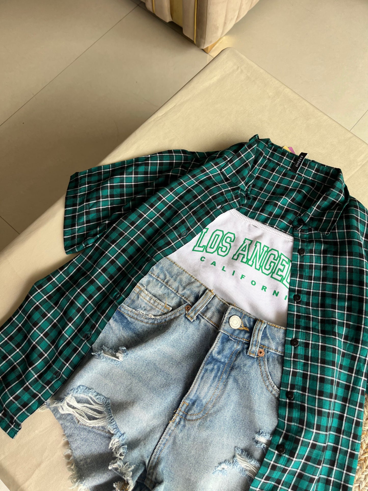 Check Crop Shirt