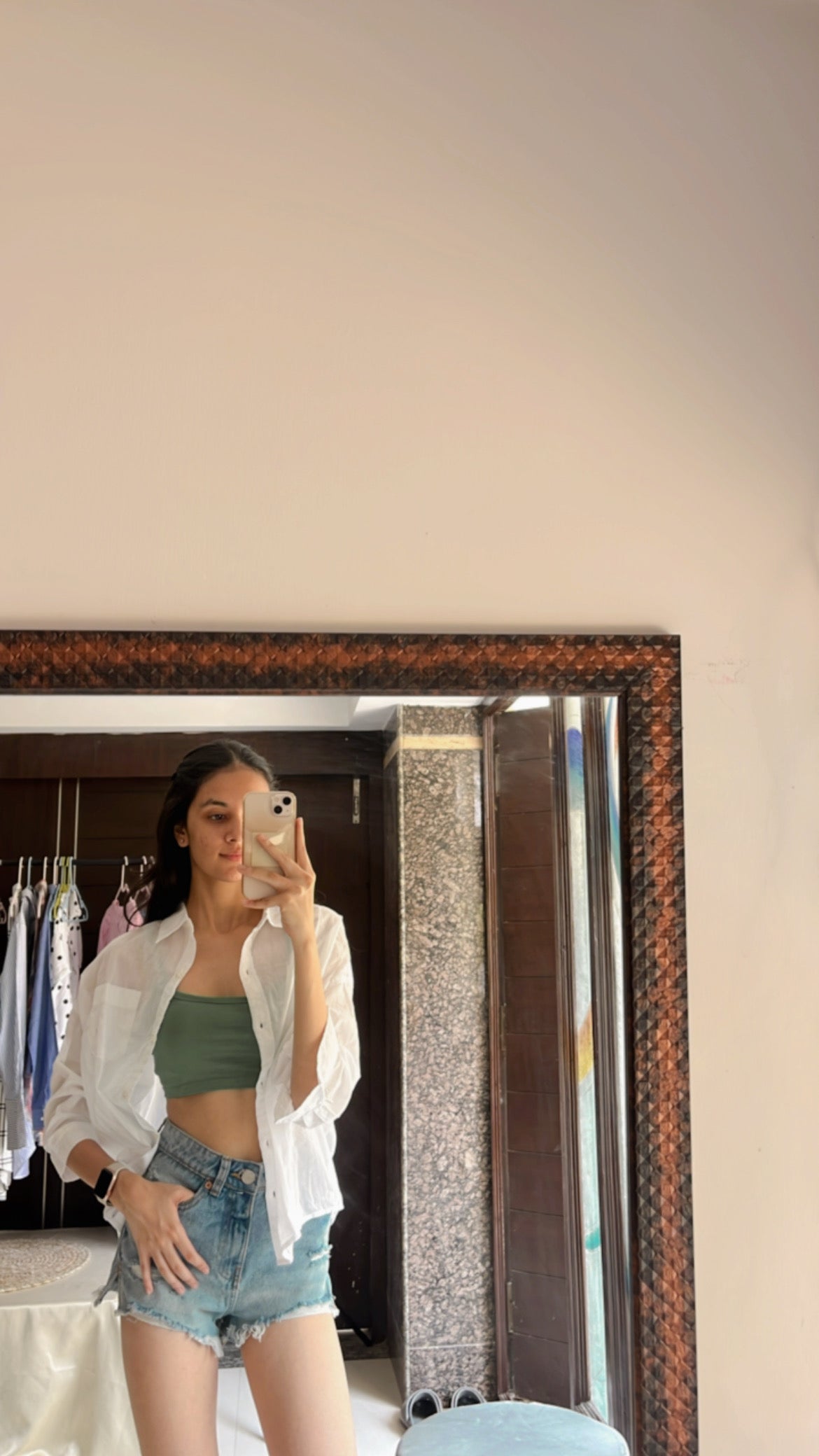 White Coverup Shirt