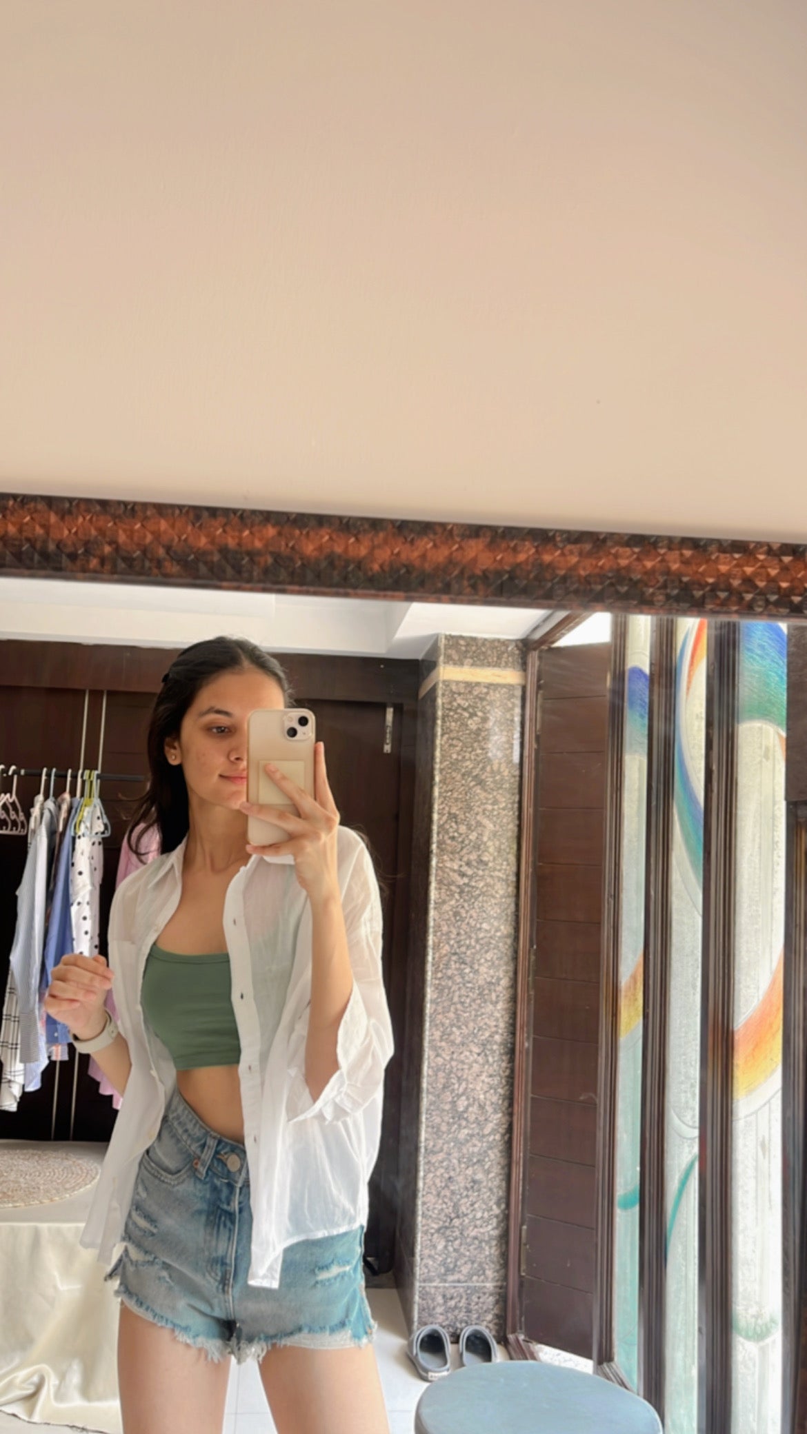 White Coverup Shirt
