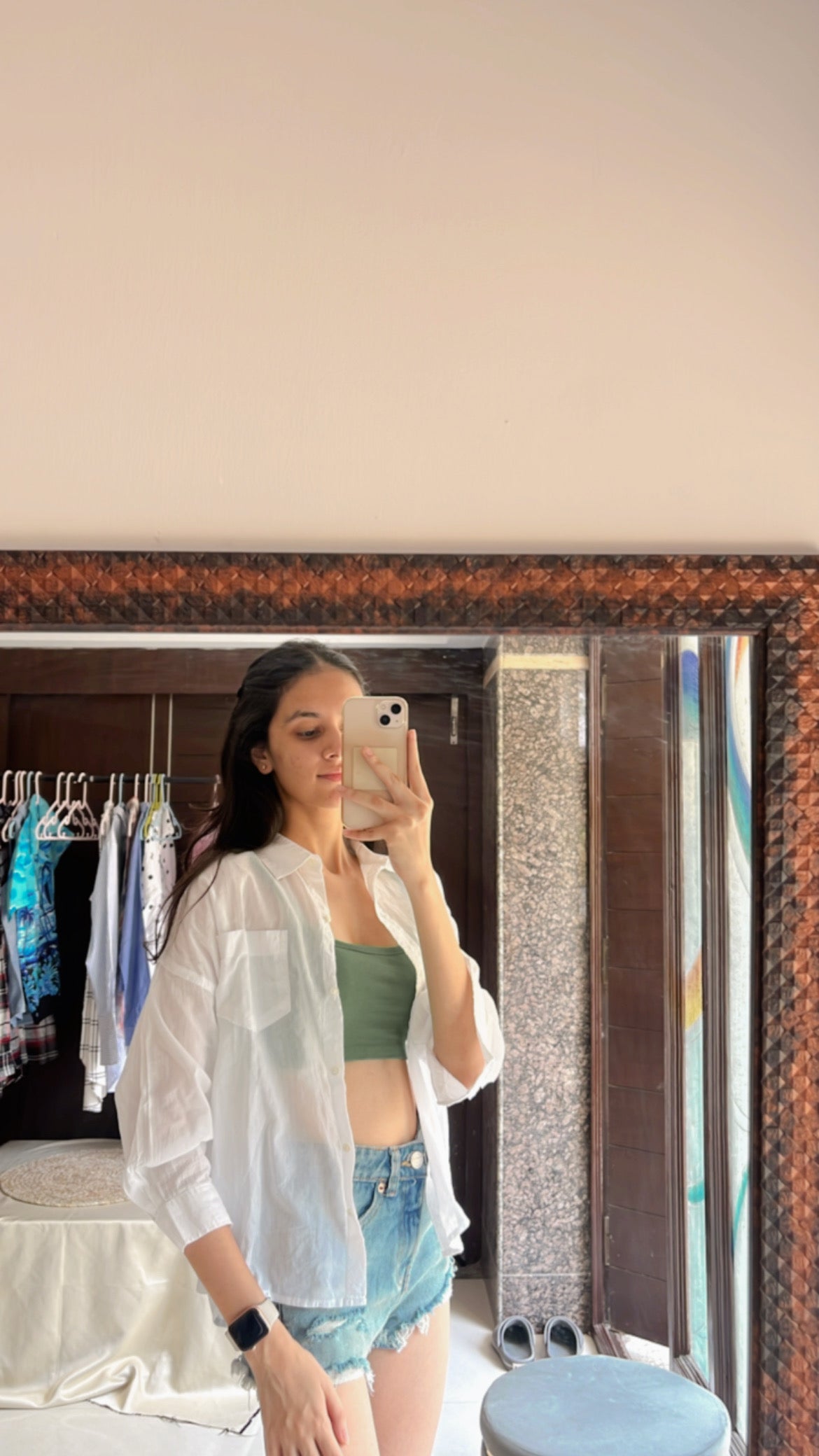 White Coverup Shirt