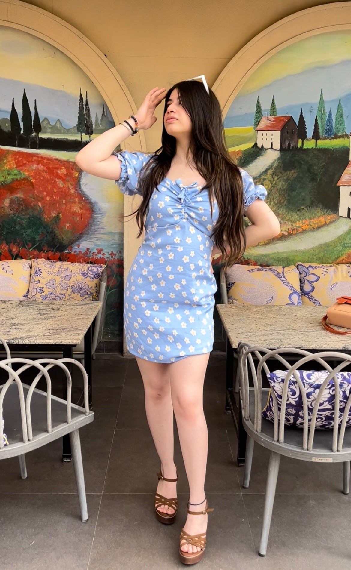 Blue Floral Dress