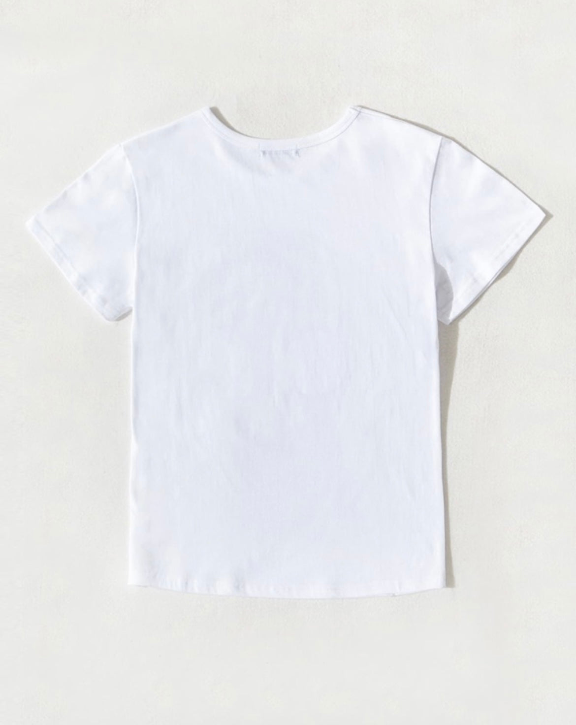 White Printed Tee