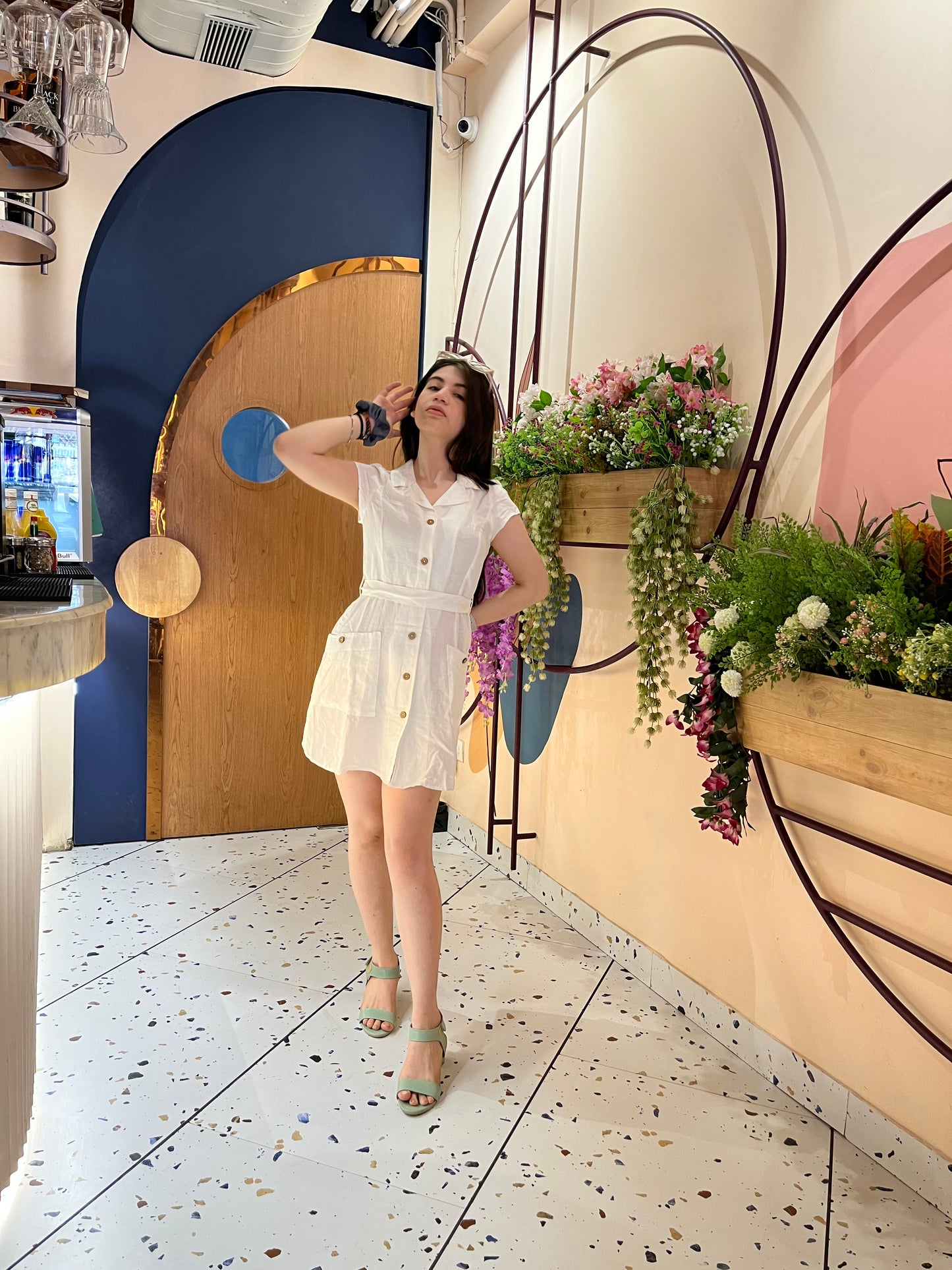 White Collar Dress