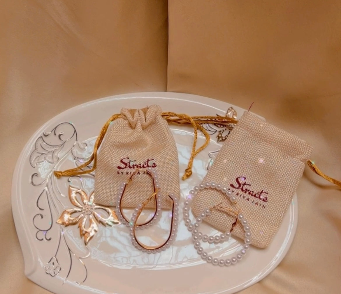 Circle Pearl Hoops 2
