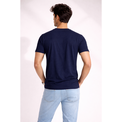 Men's Round Neck Tshirt - Navy Blue