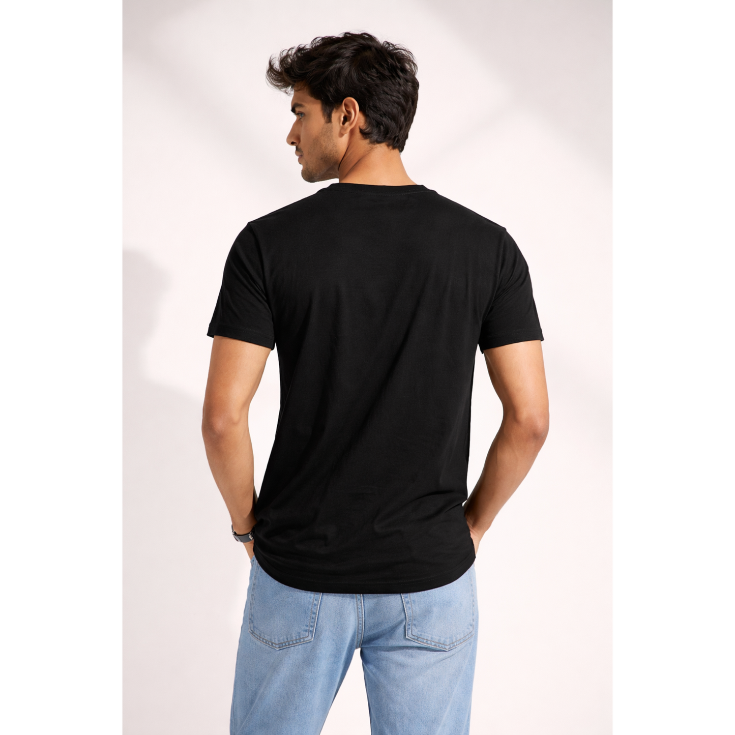 Men's Round Neck Tshirt - Black