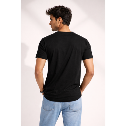 Men's Round Neck Tshirt - Black