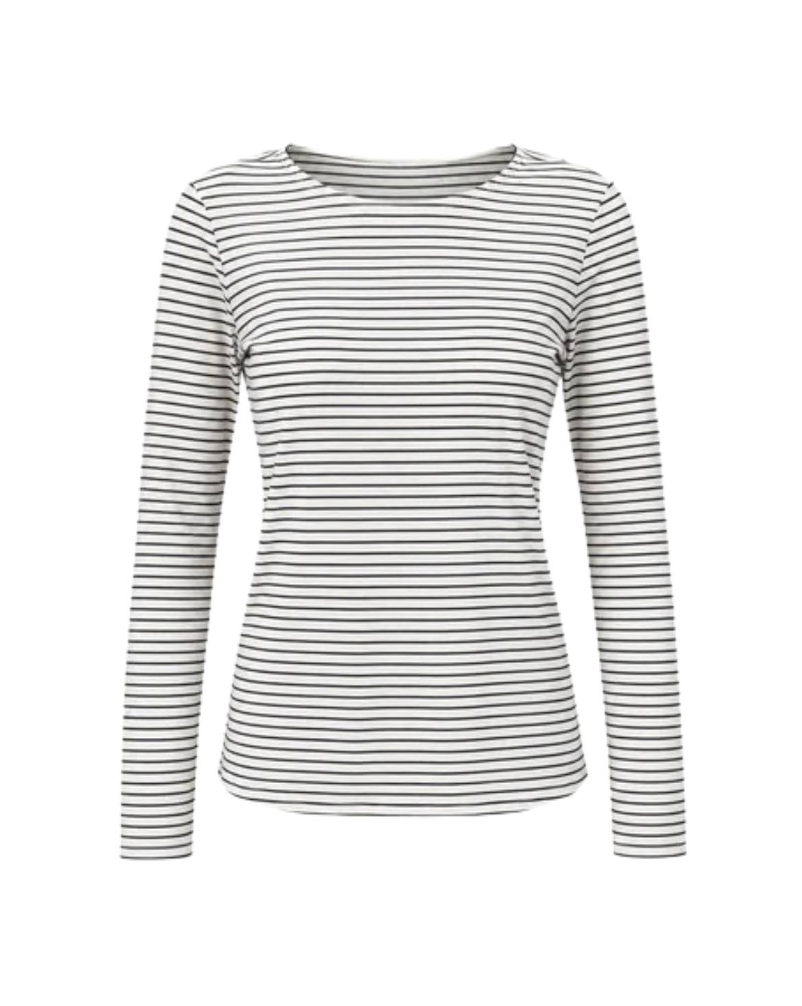 Black White Striped Full Sleeved T-Shirt