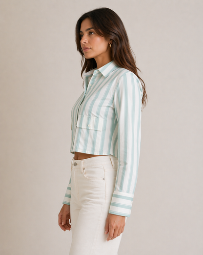 Striped Crop Shirt