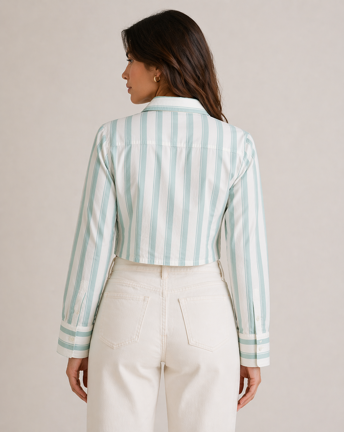 Striped Crop Shirt