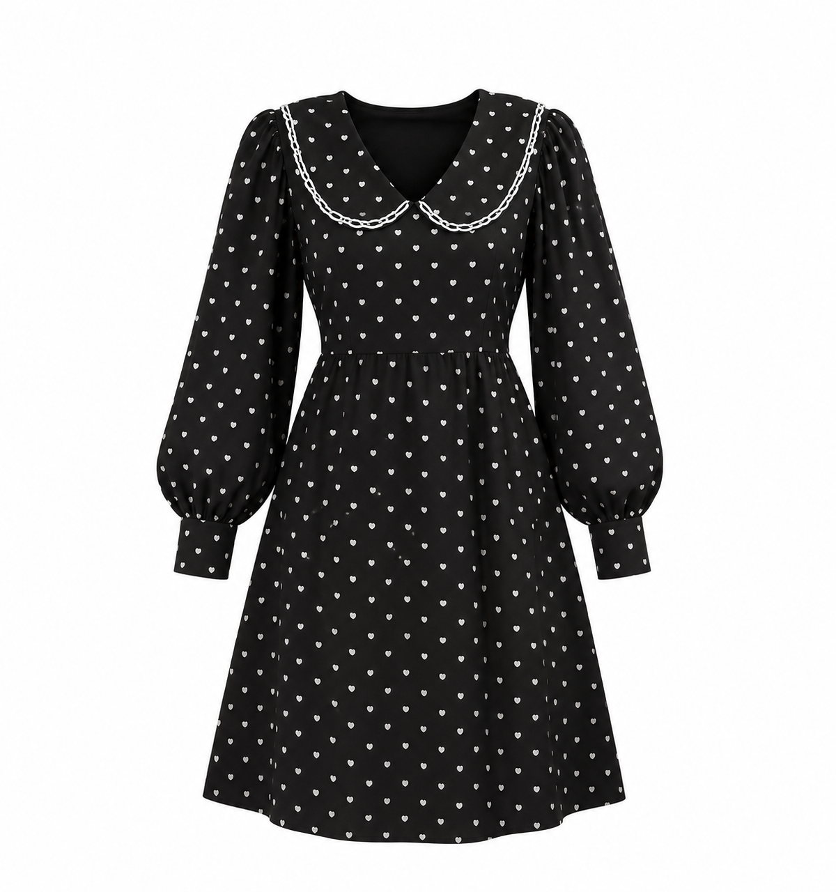 Black White Heart Dress