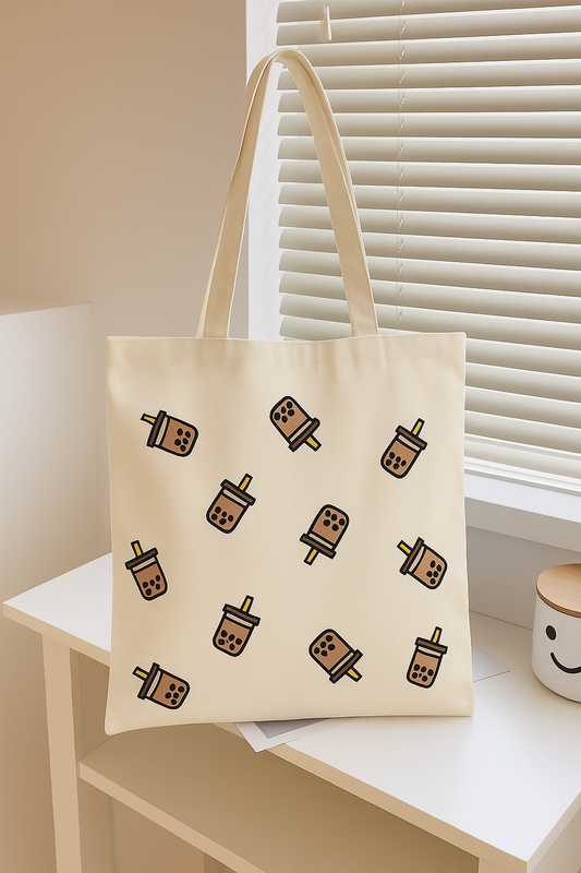 Canvas Printed Bag - Coffee