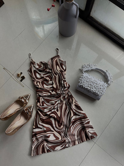 Abstract Brown Dress