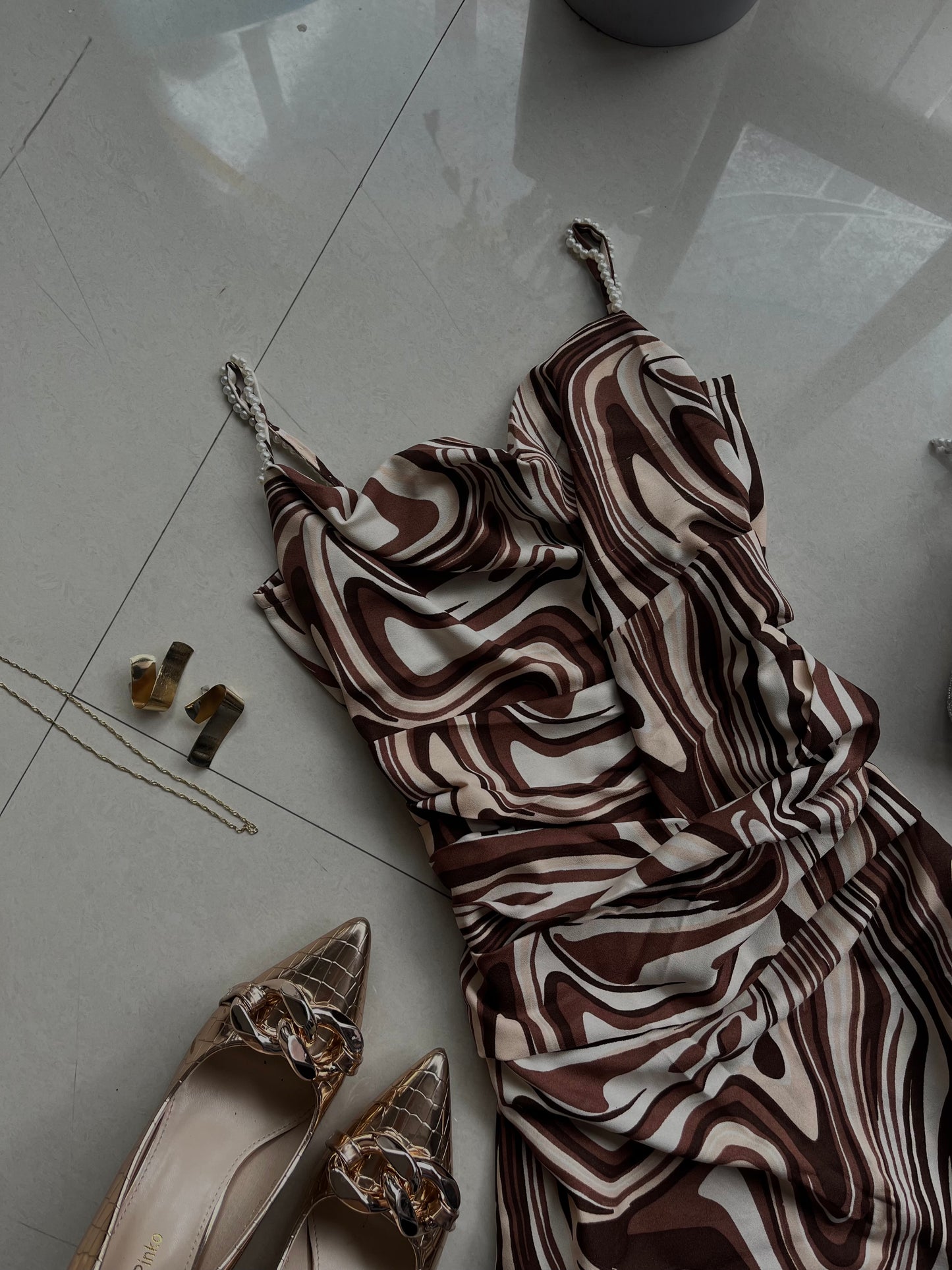 Abstract Brown Dress