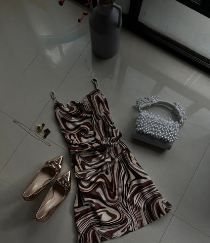 Abstract Brown Dress