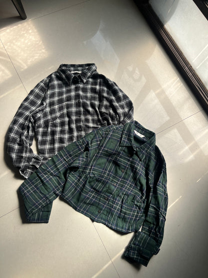 Cropped Check Shirt