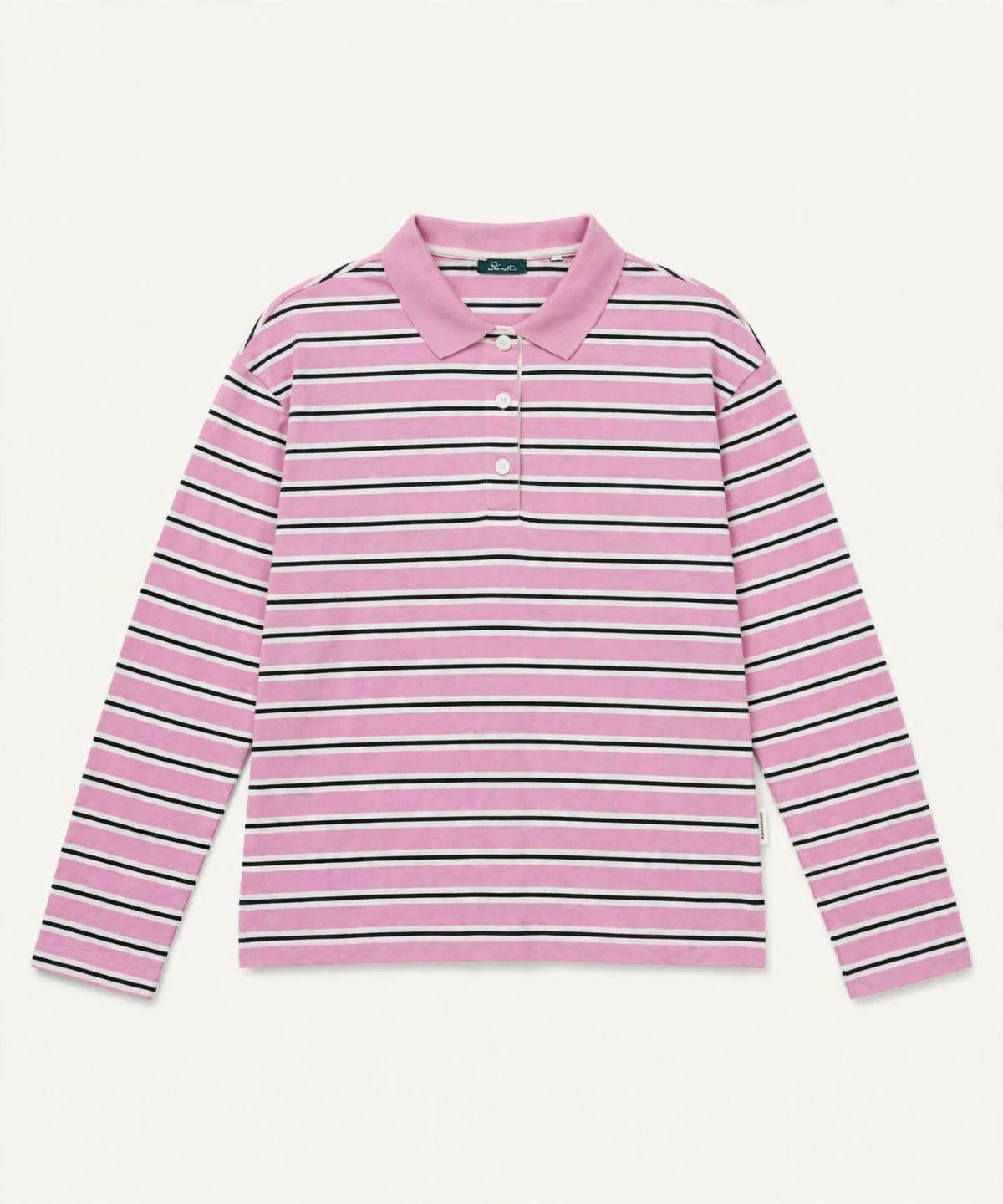 Collar Striped Full Sleeved T-Shirt