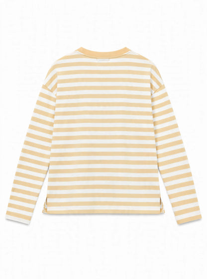 Yellow Striped Full Sleeved T-Shirt