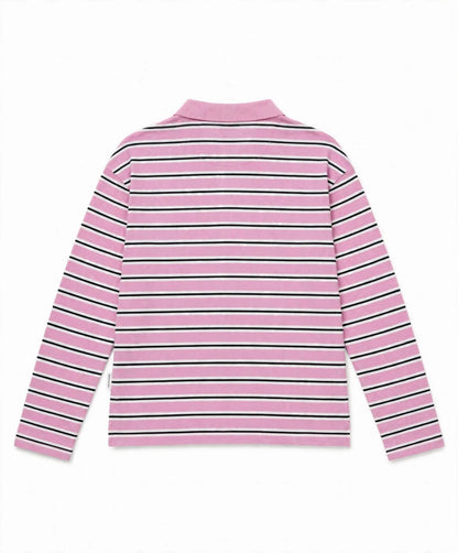 Collar Striped Full Sleeved T-Shirt