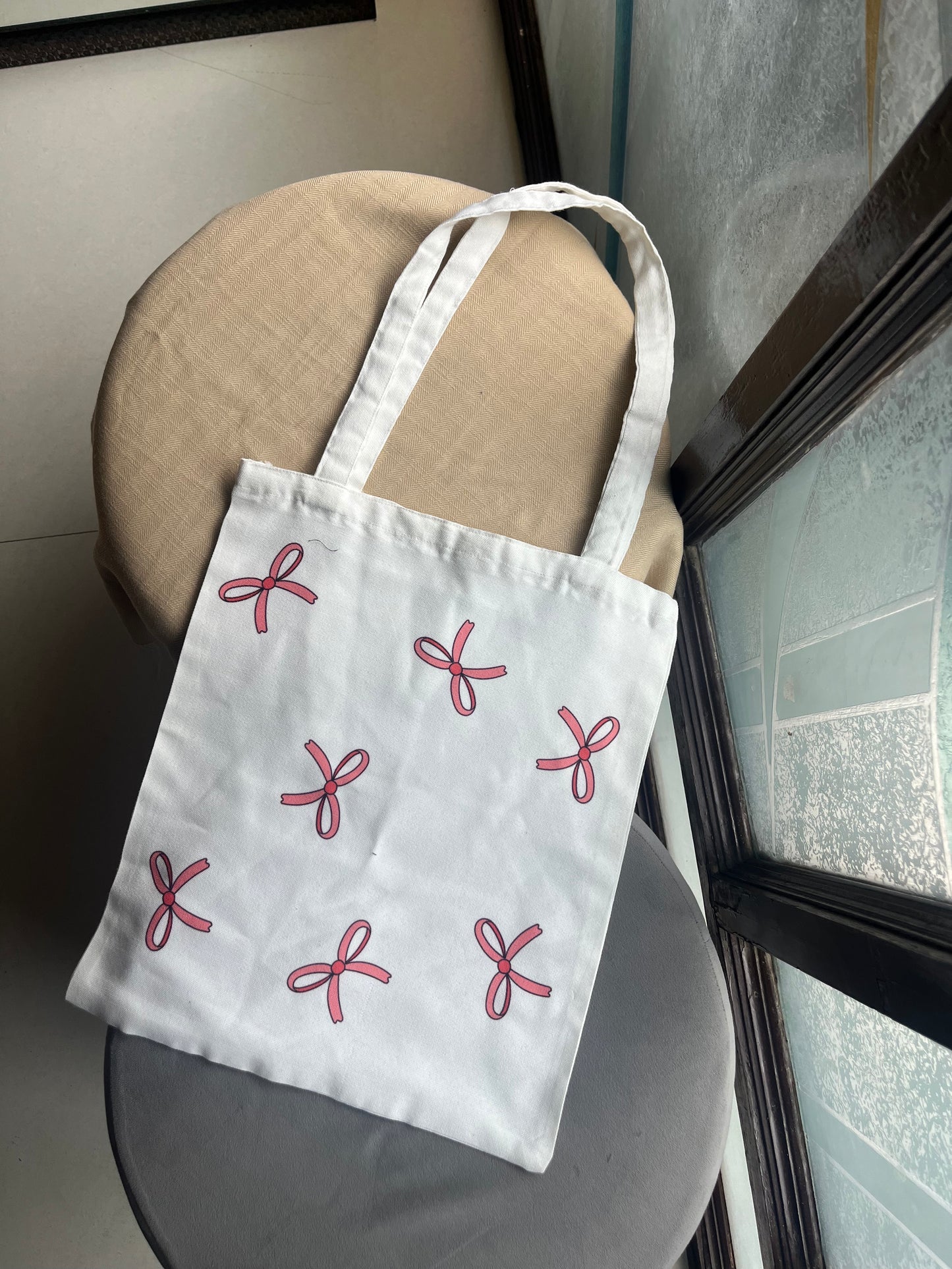 Canvas Printed Bag - Bow