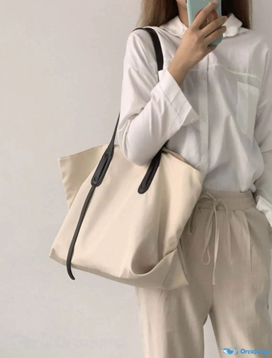 Beige Tote Bag