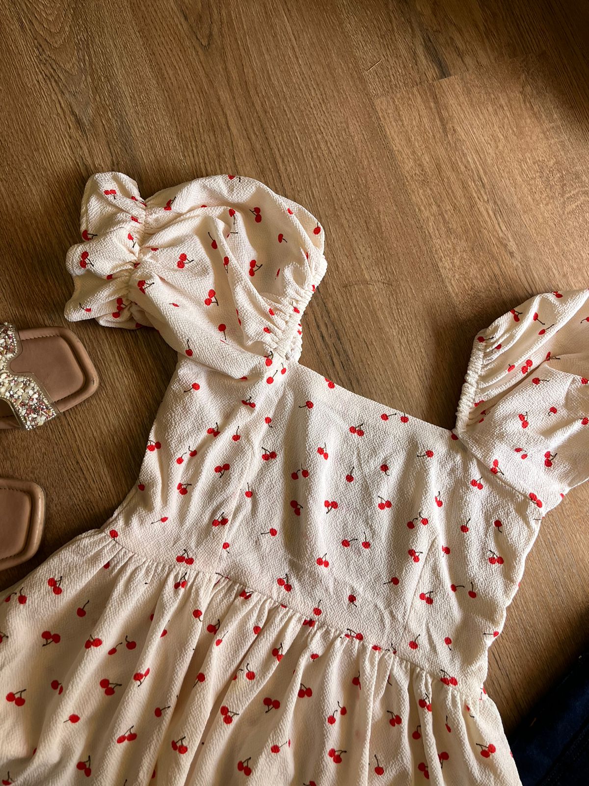 Cherry Peplum Top