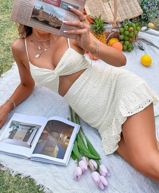 White cut-out dress