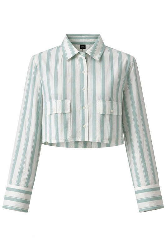 Striped Crop Shirt