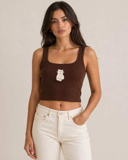 Ribbed Cat Top