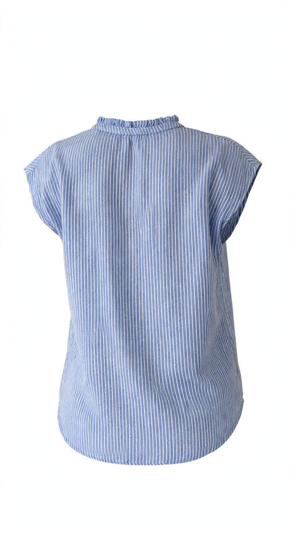 Striped V neck Top