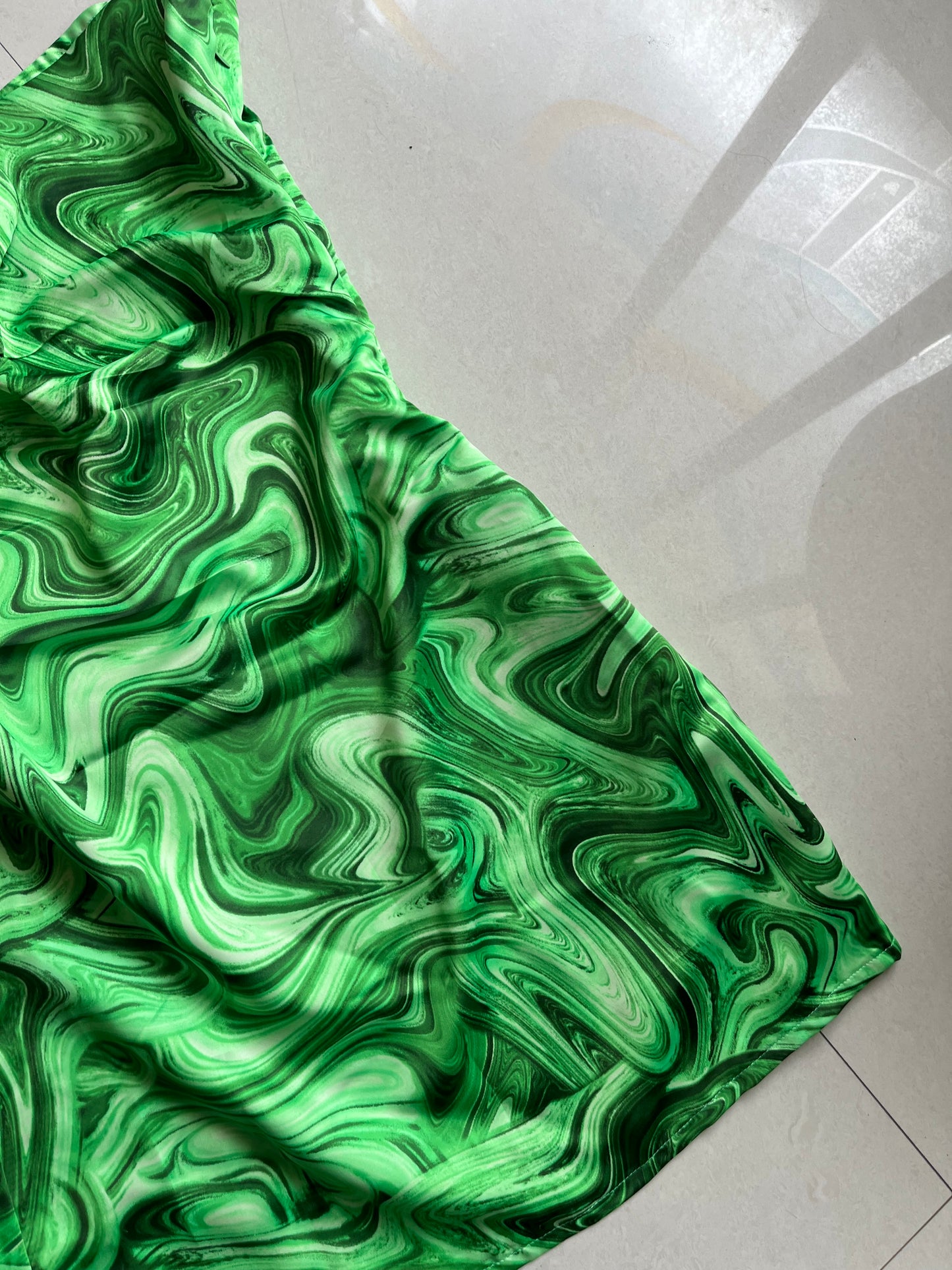 Printed Mini Satin Dress