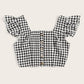 Black Plaid Top