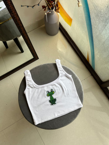 Ribbed Crop Top - frog